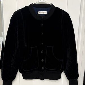 Sonia Rykiel Black Quilted Velvet Jacket